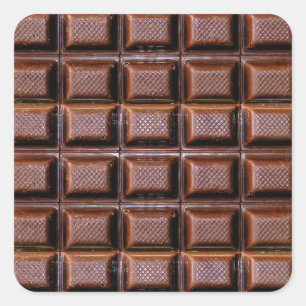 Chocolate Candy Bar Squares Square Sticker