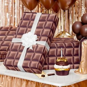 Chocolate Candy Bar Wrapping Paper