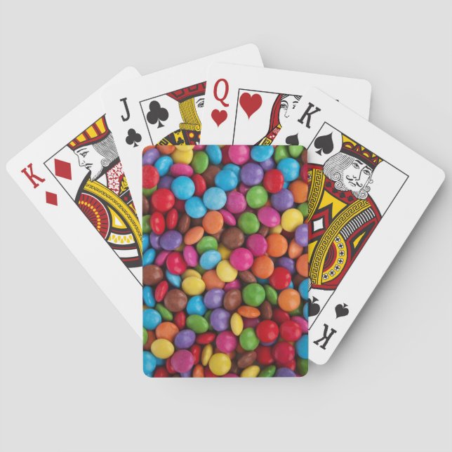 Chocolate Candy Beans Poker Cards (Back)
