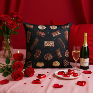 Chocolate Candy Box Throw Pillow