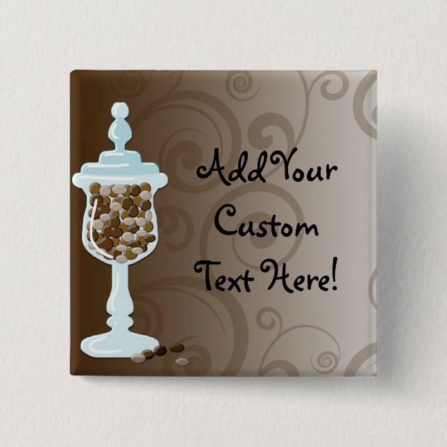 Chocolate Candy Buffet Bar, Urn of Sweets Button (Front)