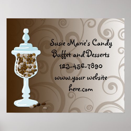 Chocolate Candy Buffet Bar Urn of Sweets Poster