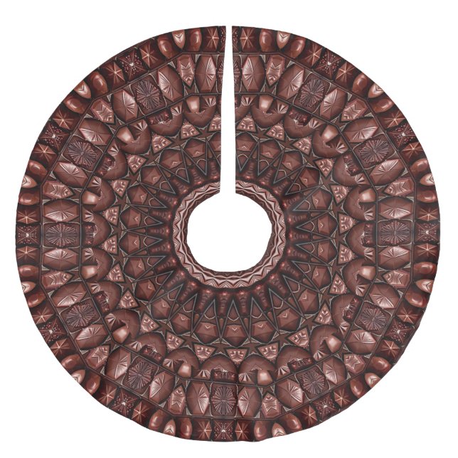 Chocolate Candy Christmas Tree Skirt (Front)