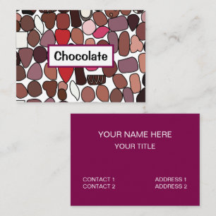 Chocolate Candy Confectionery  Business Card