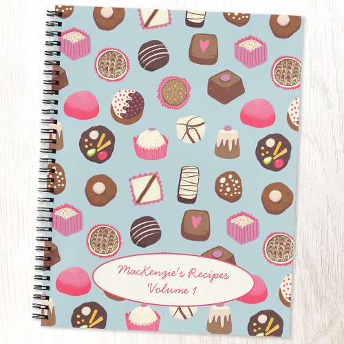 Chocolate Candy Confectionery Custom Recipe Notebook