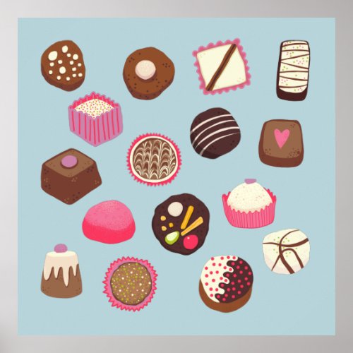 Chocolate Candy Confectionery Poster