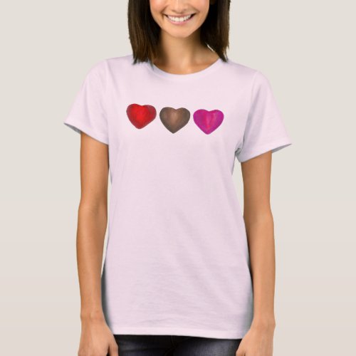 Chocolate Candy Hearts Valentines Day Valentine T T_Shirt