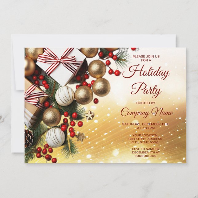 Chocolate Candy Holiday Party Invitation (Front)