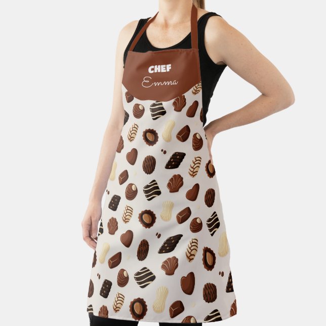 Chocolate candy pattern apron (Insitu)