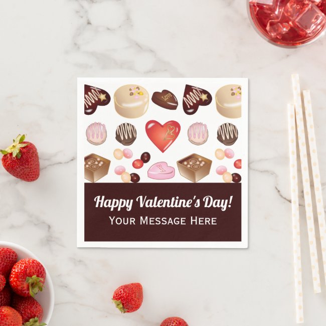 Chocolate Candy Pattern Valentine Paper