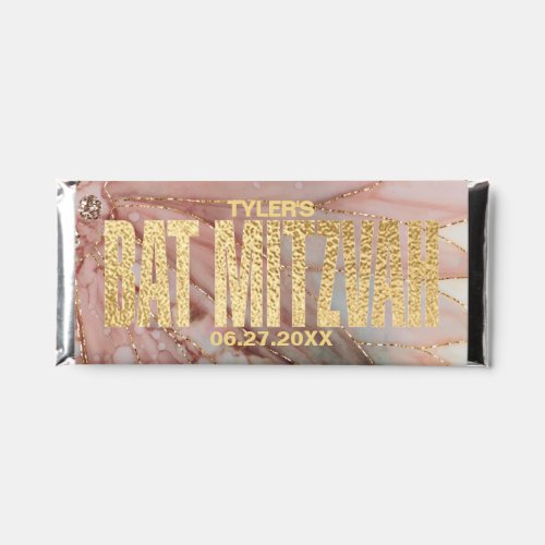 Chocolate Candy Pretty and Pink BAT MITZVAH Hershey Bar Favors