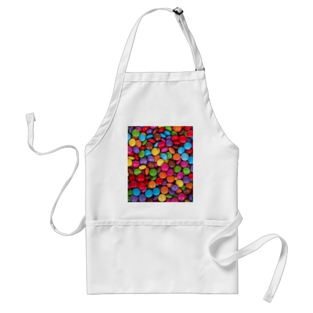 Chocolate candy rainbow color adult apron (Front)