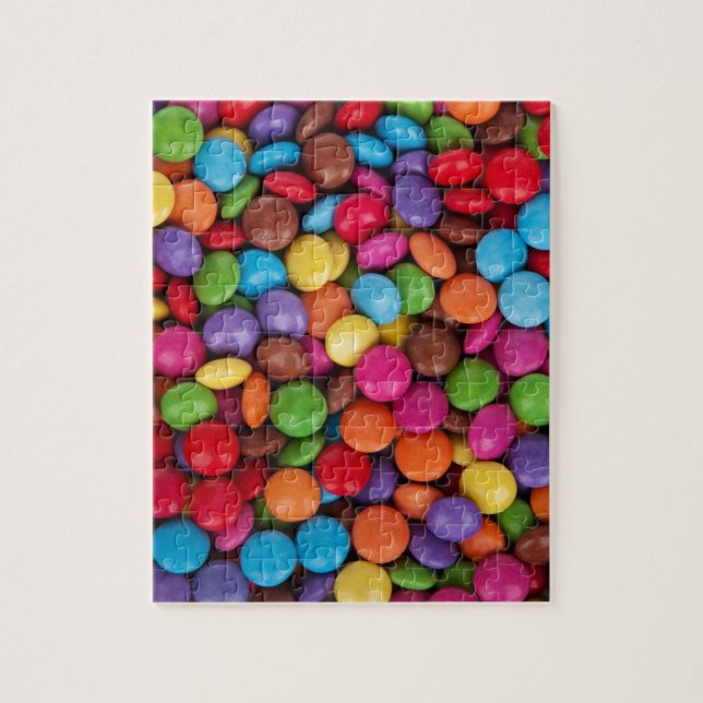 Chocolate candy rainbow color jigsaw puzzle (Vertical)