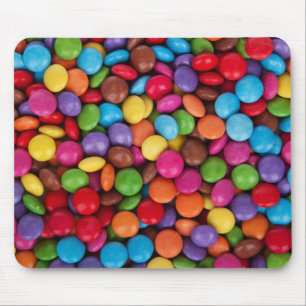 Chocolate candy rainbow color mouse pad