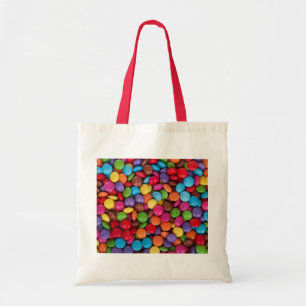 Chocolate candy rainbow color tote bag