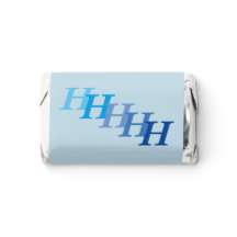 Chocolate Candy - Stepped Initials, Name in Blues