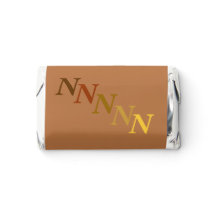 Chocolate Candy - Stepped Initials, Name in Browns