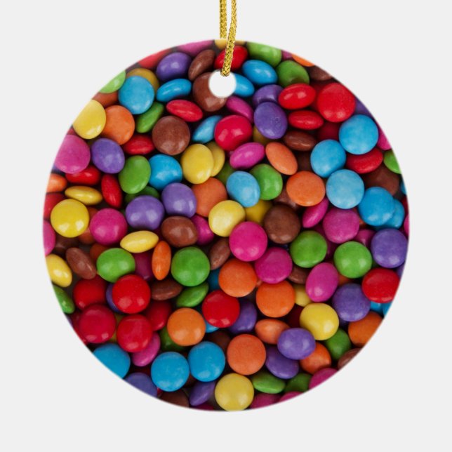 Chocolate Candy Sweets Ceramic Ornament (Front)