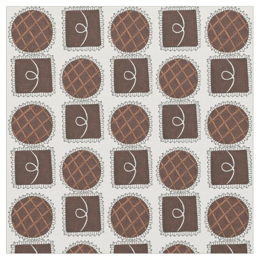 Chocolate Candy Valentine's Day Chocoholic Foodie Fabric