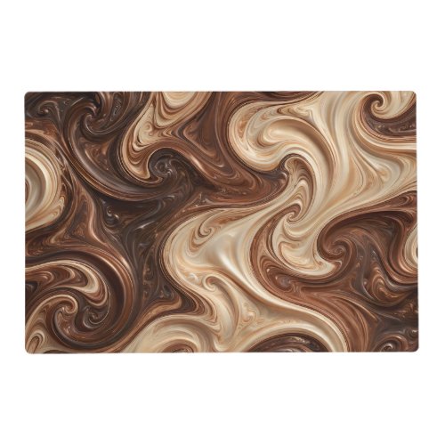 Chocolate Cappuccino Swirl Rich Textural Placemat