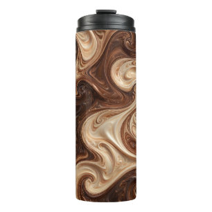 Chocolate Cappuccino Swirl Rich Textural Thermal Tumbler