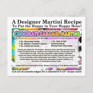 Chocolate Caramel Martini Recipe Postcard