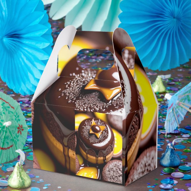 Chocolate & Caramel-Themed Favor Box (Party)