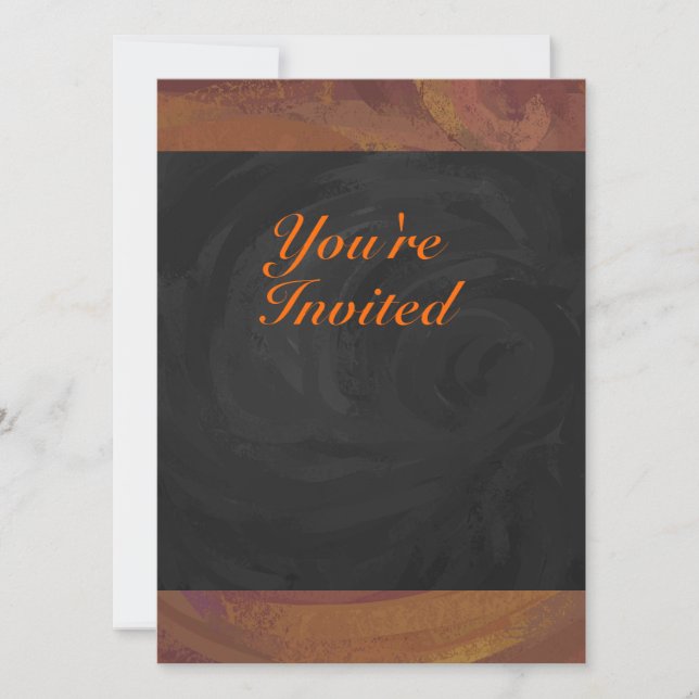 Chocolate Carmel Swirl Invitation (Front)