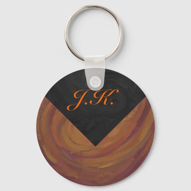 Chocolate Carmel Swirl Keychain (Front)