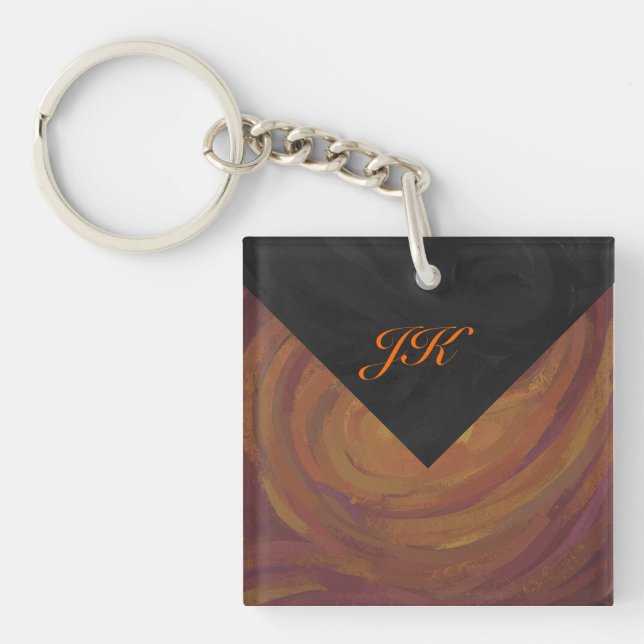 Chocolate Carmel Swirl Keychain (Front)