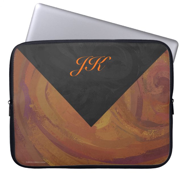 Chocolate Carmel Swirl Laptop Sleeve (Front)