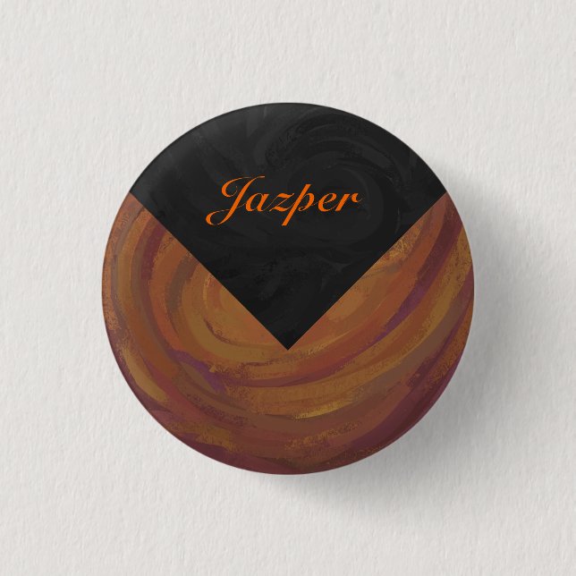 Chocolate Carmel Swirl Pinback Button (Front)