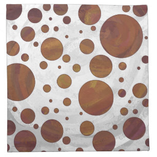 Chocolate Carmel Swirl Polka Dot Cloth Napkin