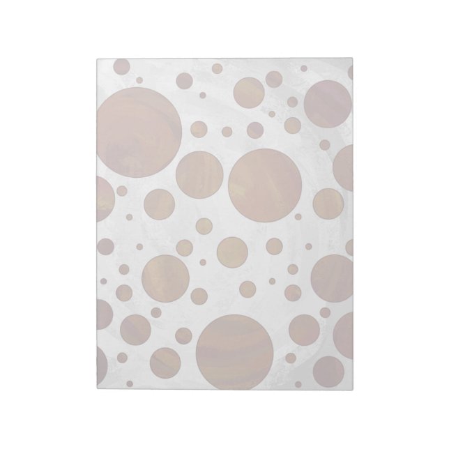 Chocolate Carmel Swirl Polka Dot Notepad (Rotated)