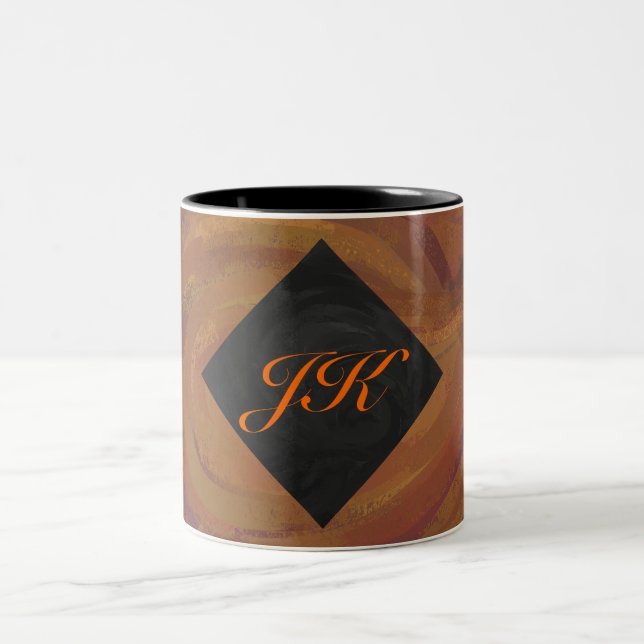 Chocolate Carmel Swirl Two-Tone Coffee Mug (Center)