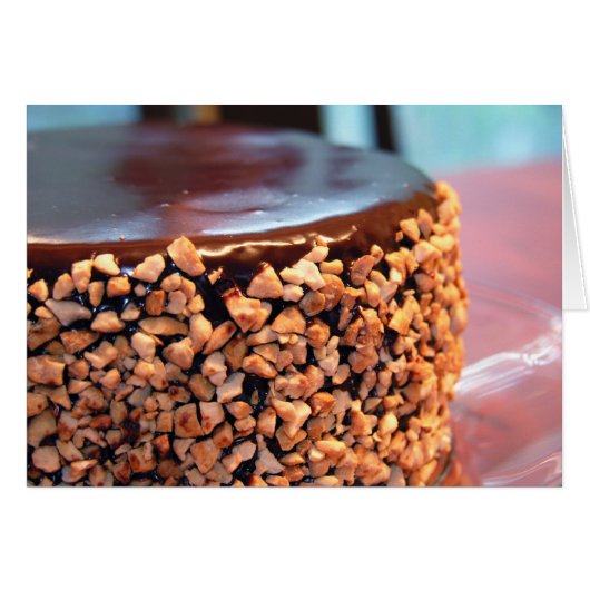 Chocolate Cashew Brownie Cake Card (Blank) (Front Horizontal)