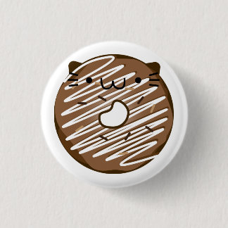 Chocolate Cat Donut Button