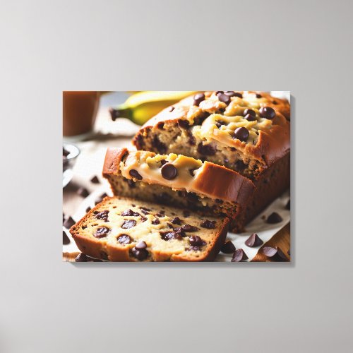 Chocolate Chip Banana Bread Canvas Print