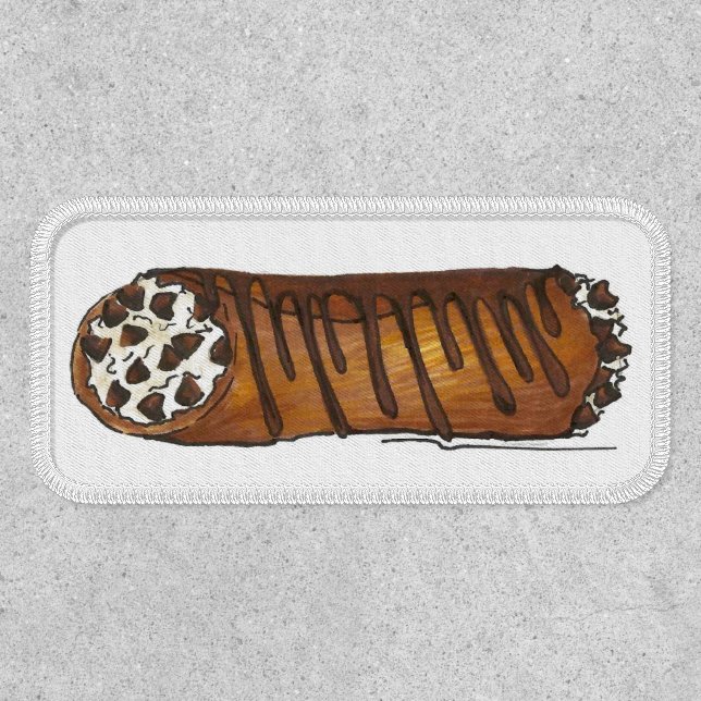 Chocolate Chip Cannoli Italian Pastry Dessert Patch (Front)