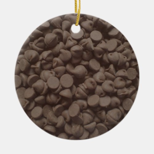 Chocolate chip ceramic ornament