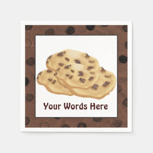 Chocolate Chip Cookie add words paper napkins