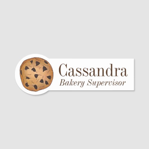Chocolate Chip Cookie Bakery Baking Bakery Chef Name Tag