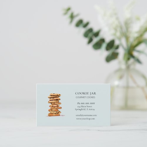 Chocolate chip cookie Bakery Blue  Business  Business Card