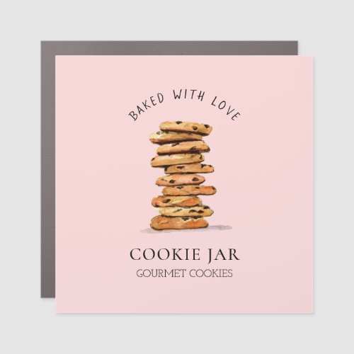 Chocolate Chip cookie Bakery Business promotion  Car Magnet