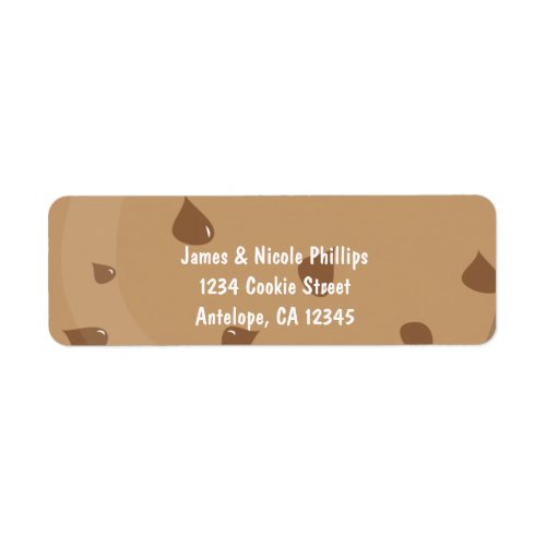 Chocolate Chip Cookie Birthday Party Address Label