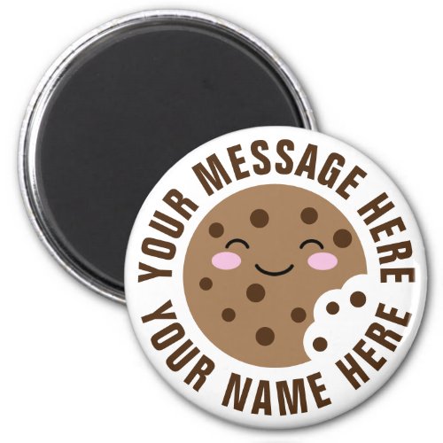 Chocolate chip cookie cartoon custom fridge magnet