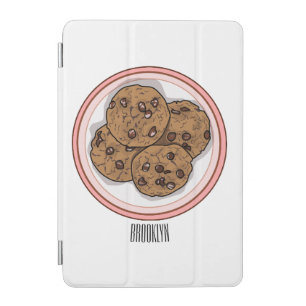 Chocolate chip cookie cartoon illustration iPad mini cover