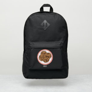 Chocolate chip cookie cartoon illustration port authority® backpack