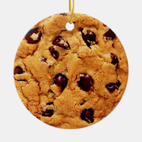 Chocolate Chip Cookie Ceramic Ornament