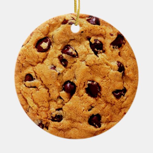 Chocolate Chip Cookie Ceramic Ornament